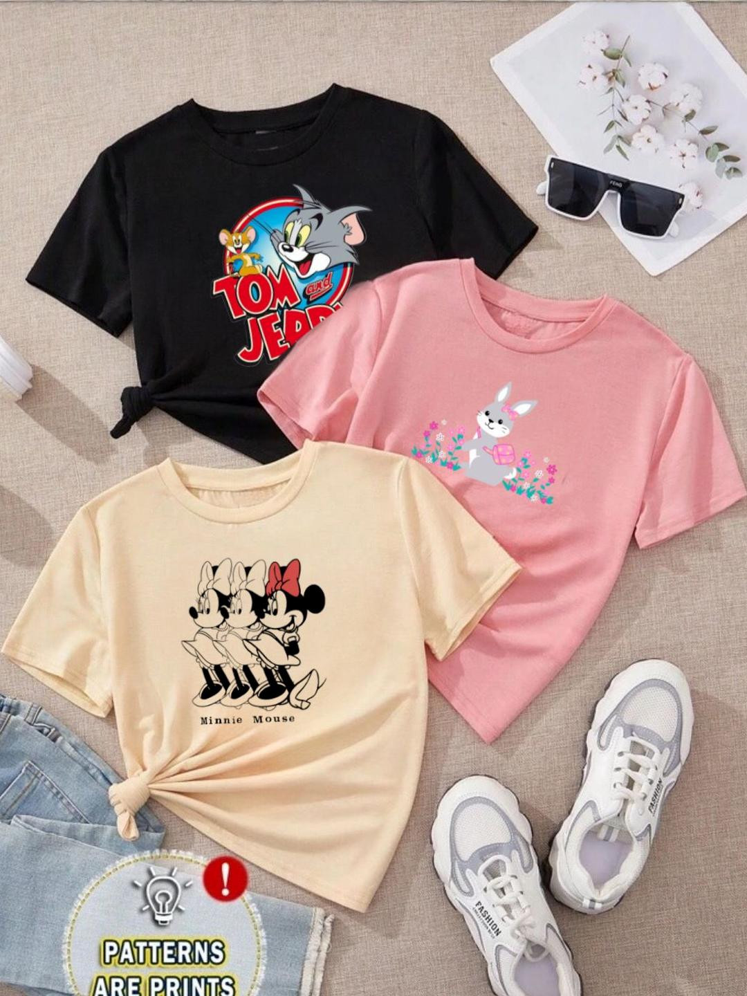 DAMN GUD DG Kids Pack of 3 Printed Tshirts