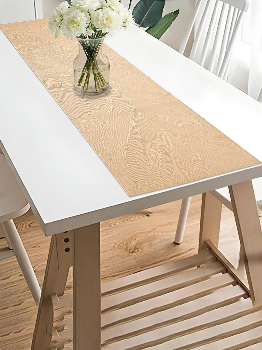 Aura Beige Durable 4 Seater Dinning Table Runner