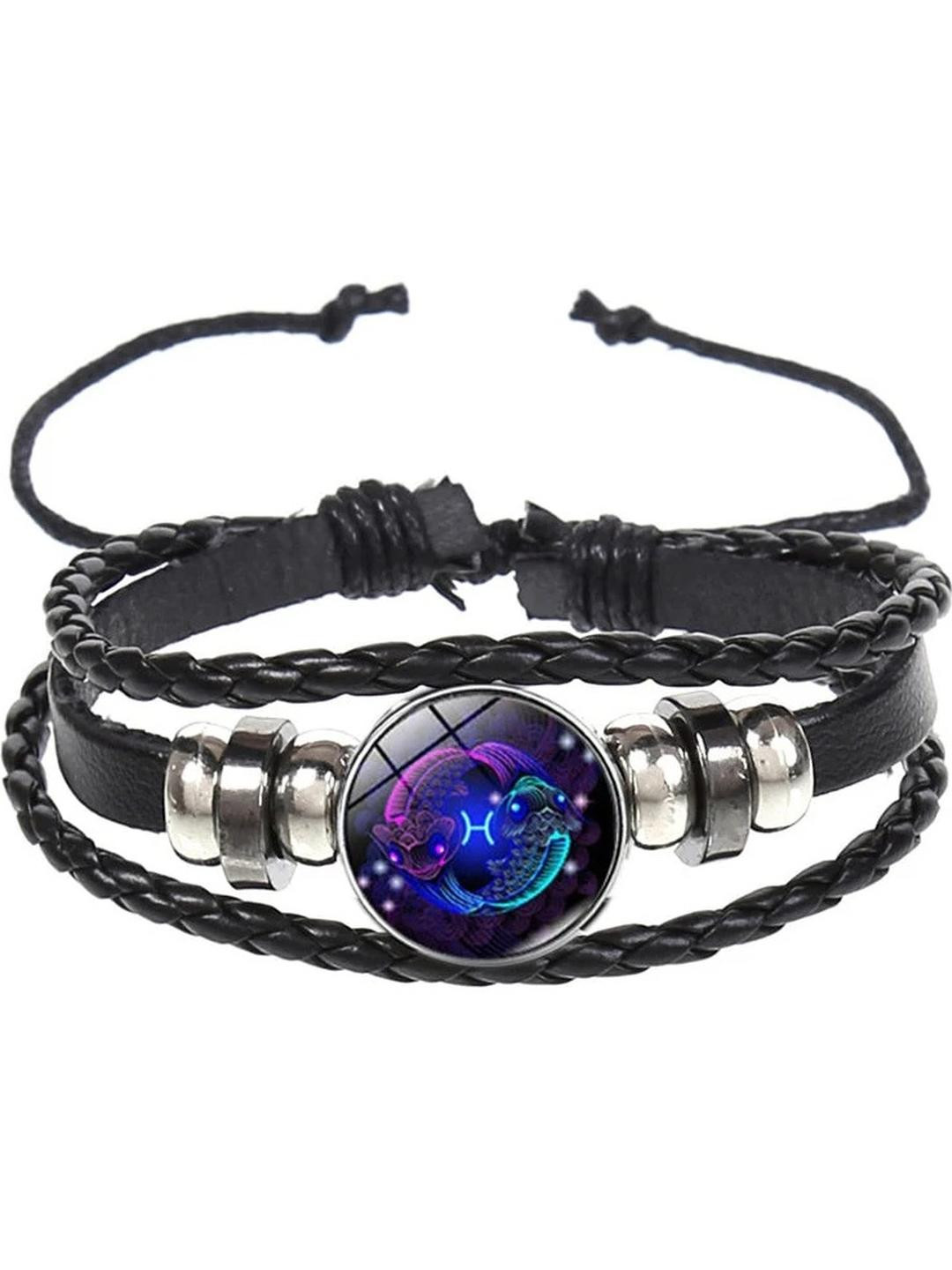 Uniqon Black Leather Bracelet