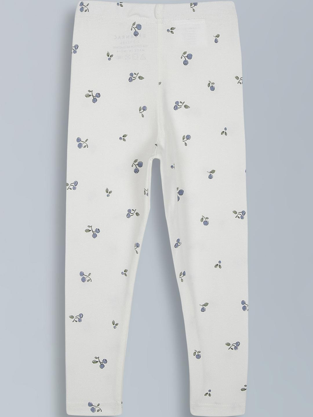 Urbanrac Girls Printed Cotton Ankle Length All Day Comfort Leggings