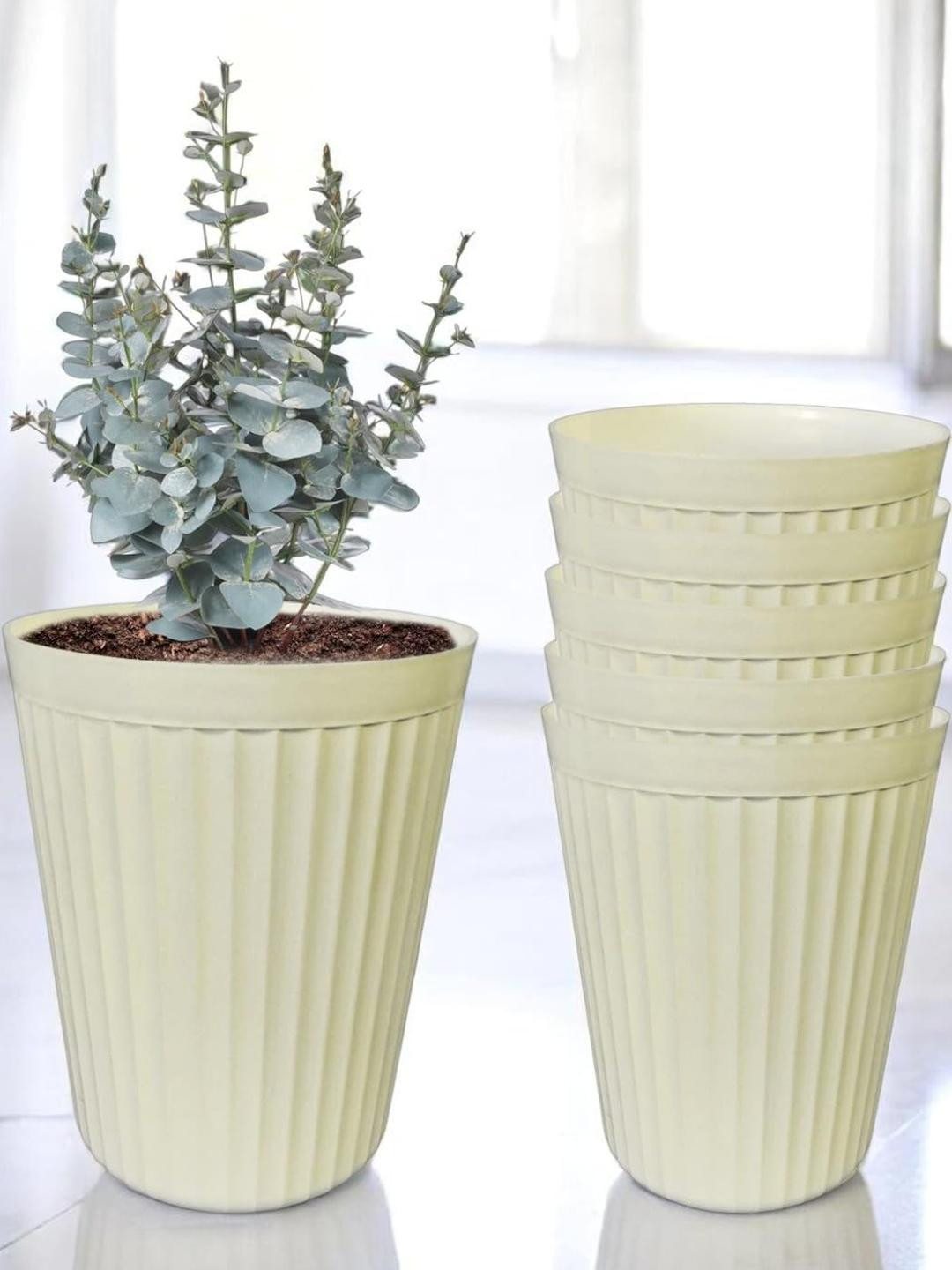 Plastic Planter Pot for Indoor Outdoor Plants 14 Inch Flower Pot (Pack of 6)