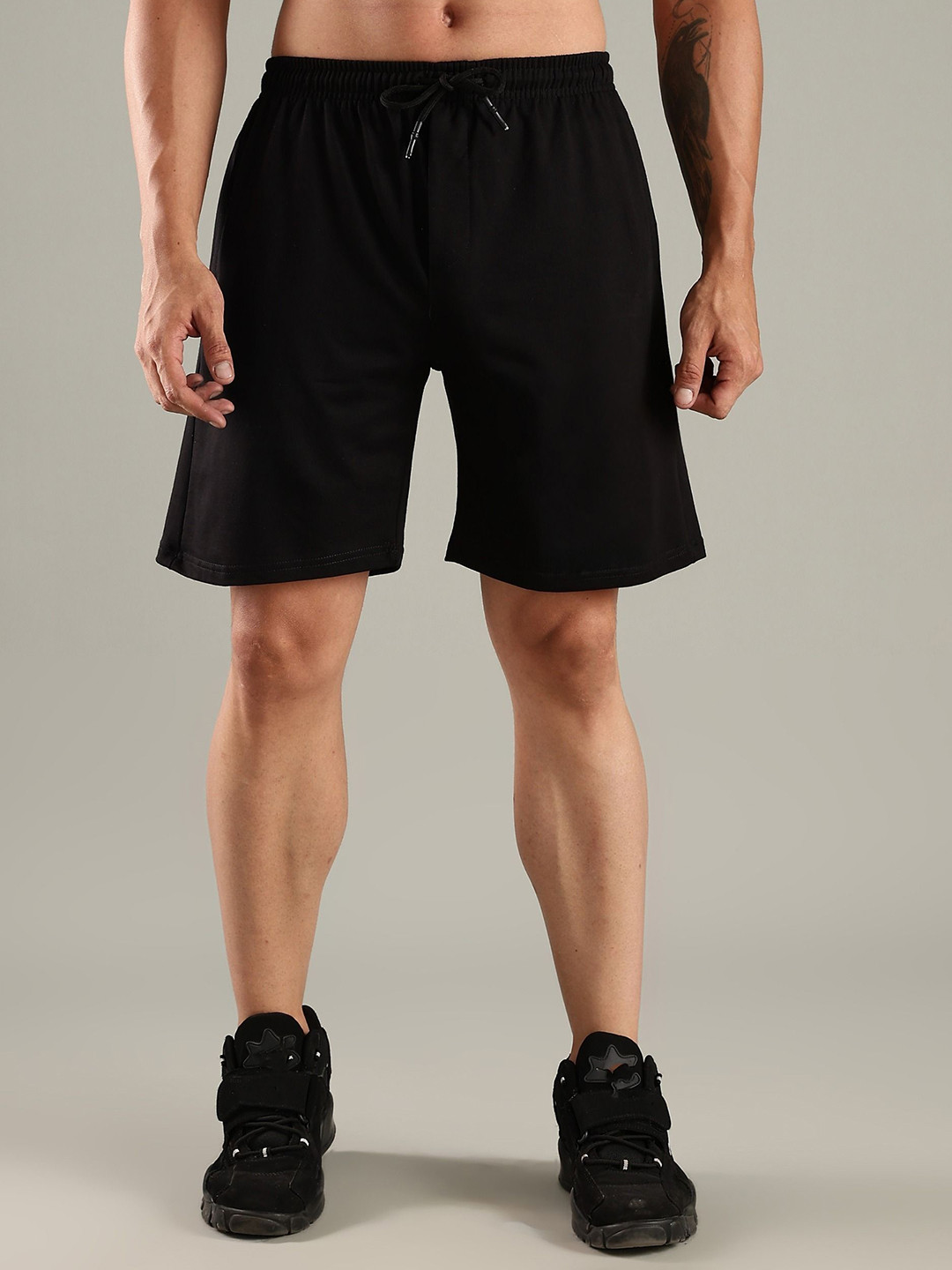 Aerio Men Solid Cotton Oversized Shorts