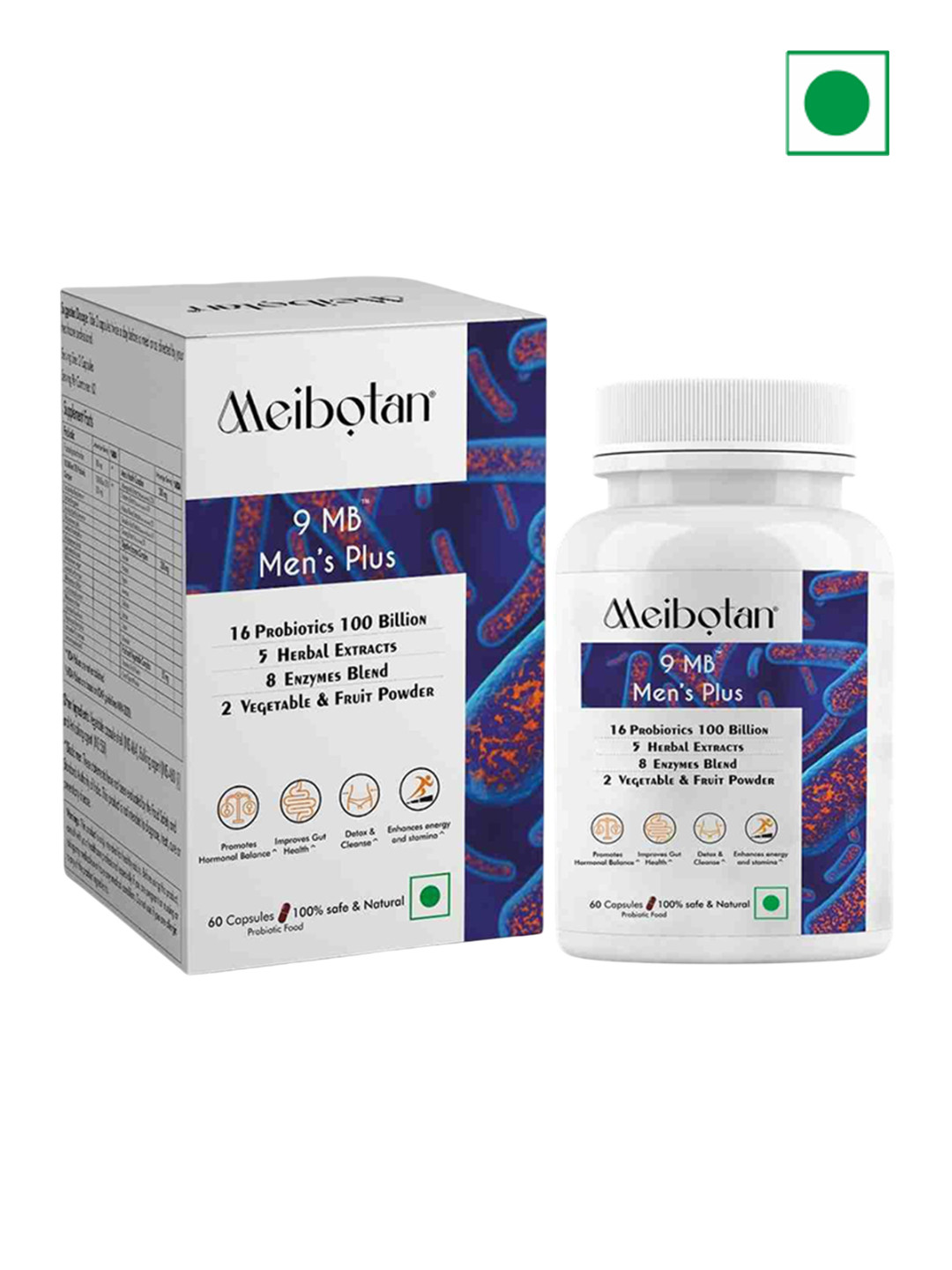 Meibotan 9 MB Men Plus 100 Billion Probiotics Capsules - 60 Capsules