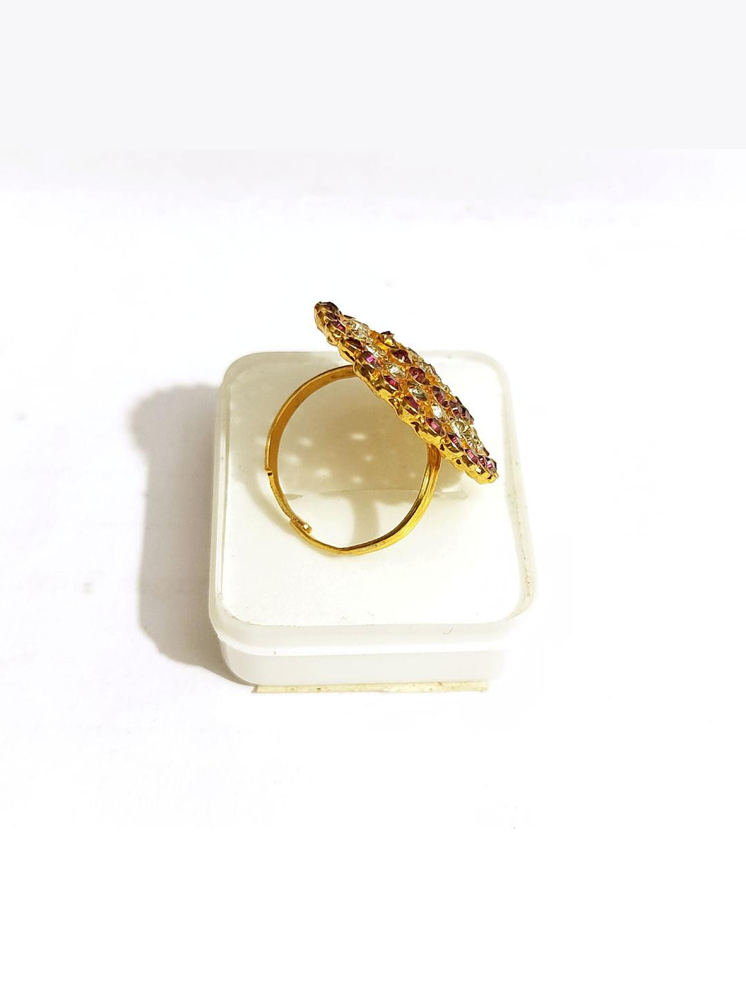 Balaji Gold Women Pink Ring