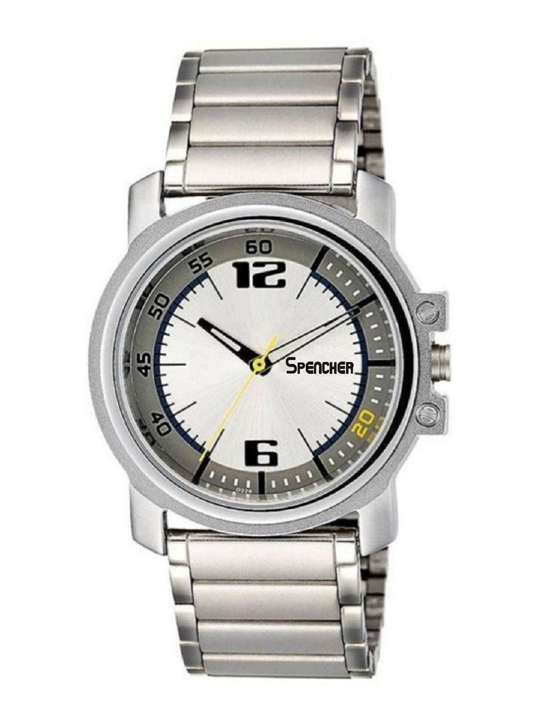 SPENCHER Men Brass Dial & Stainless Steel Analogue Multi Function Watch SW 3039SM05