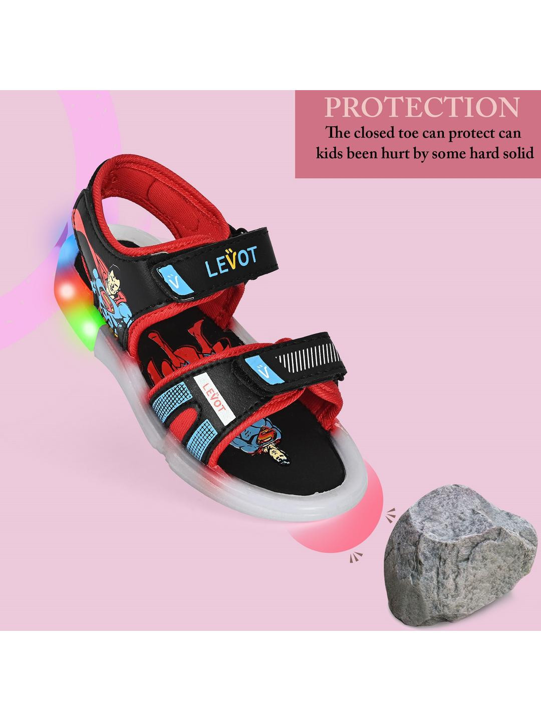 ROTATION Black Fabric Sandals