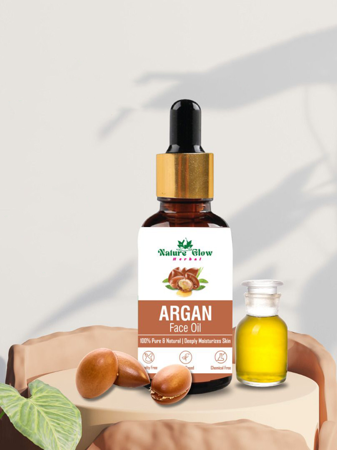 Nature Glow Herbal Set Of 3 Grapeseed With Argan & Rosehip Facial Oil- 15 ml Each