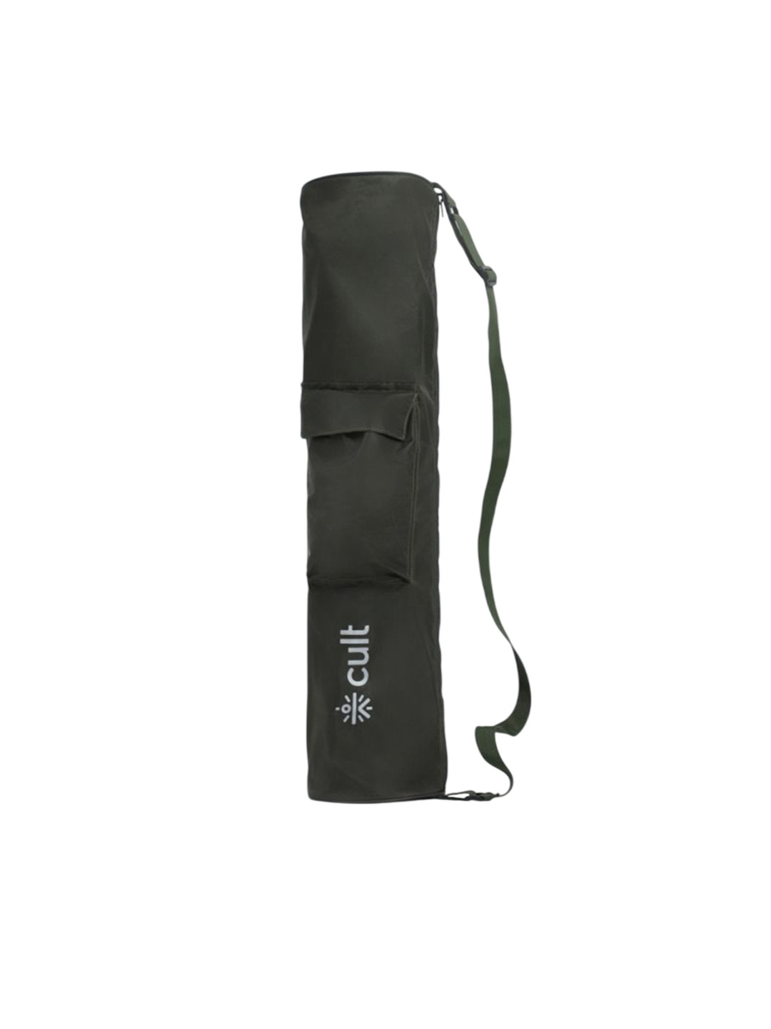 CULT Olive Yoga Mat Bag with Adjustable Shoulder Strap Fits Up to 6mm Mat