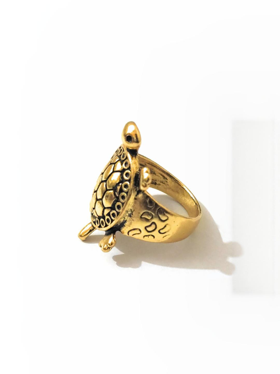 Vaiseema Gold Plated Turtle Ring