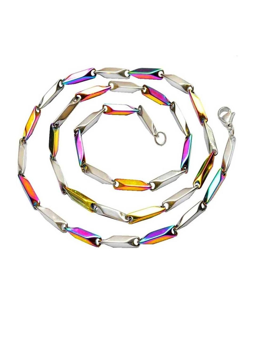 Vaiseema Unisex Multi Colored Stainless Steel Chain