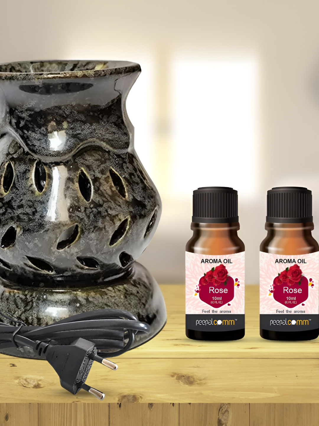 PEEPALCOMM 2-Pcs Black Rose Diffuser Set- 10 ml Each