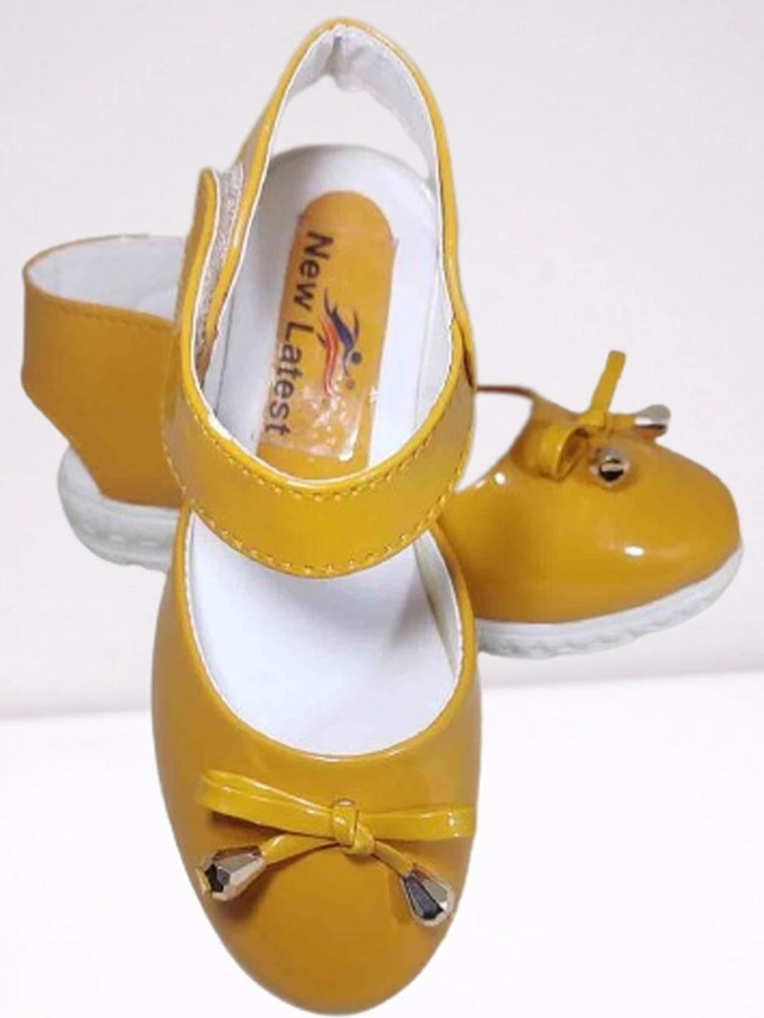 NEW LATEST Yellow Bow Girls Slip-on Flats