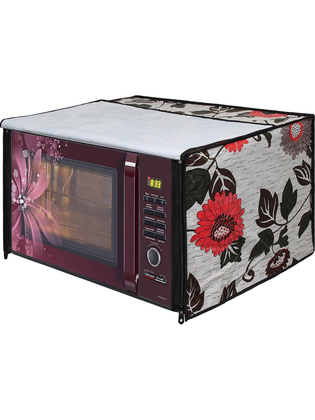 Wings Star Floral Print Microwave Oven Cover