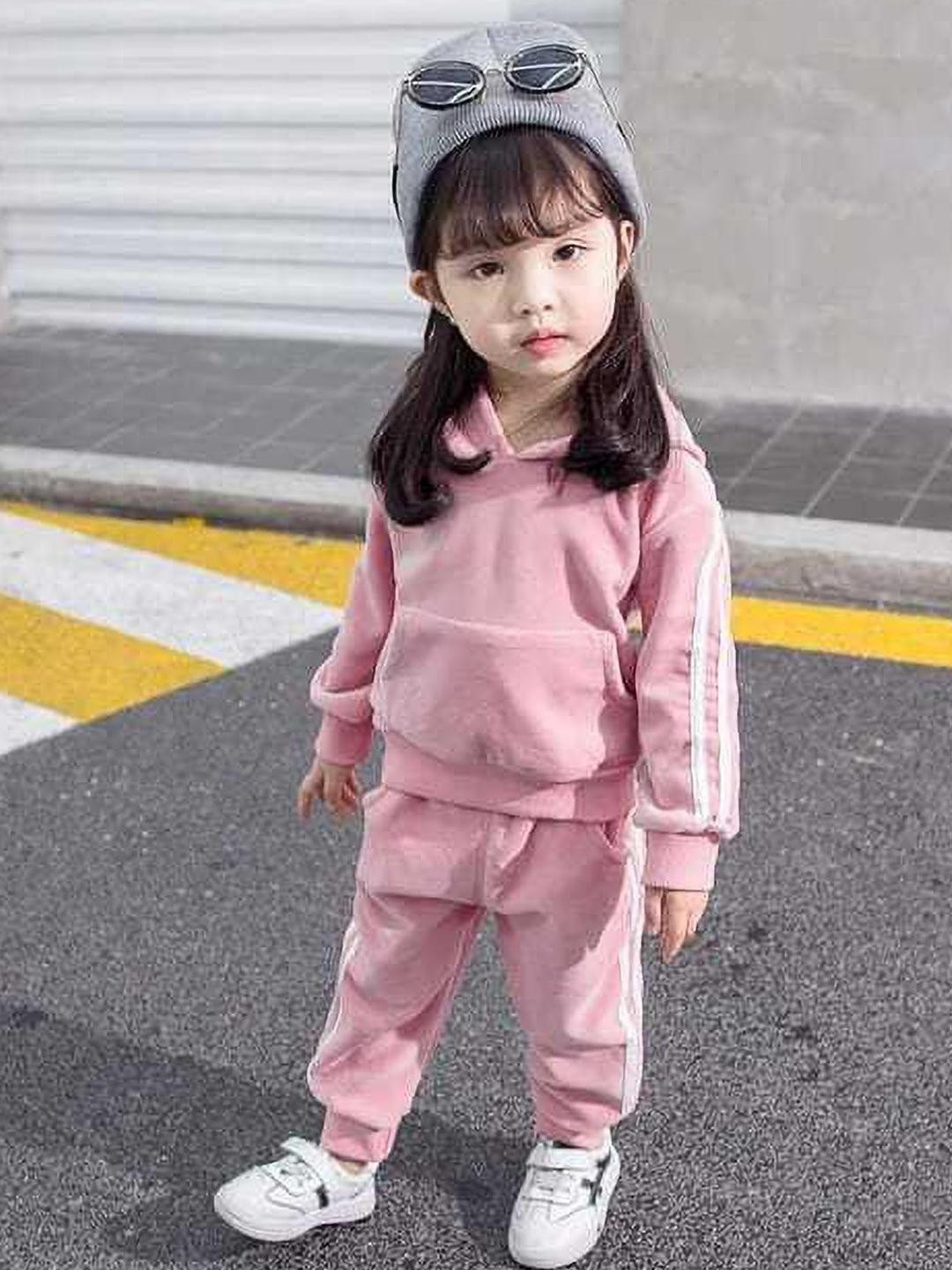 Kwikk Pink Cotton Blend Clothing Set