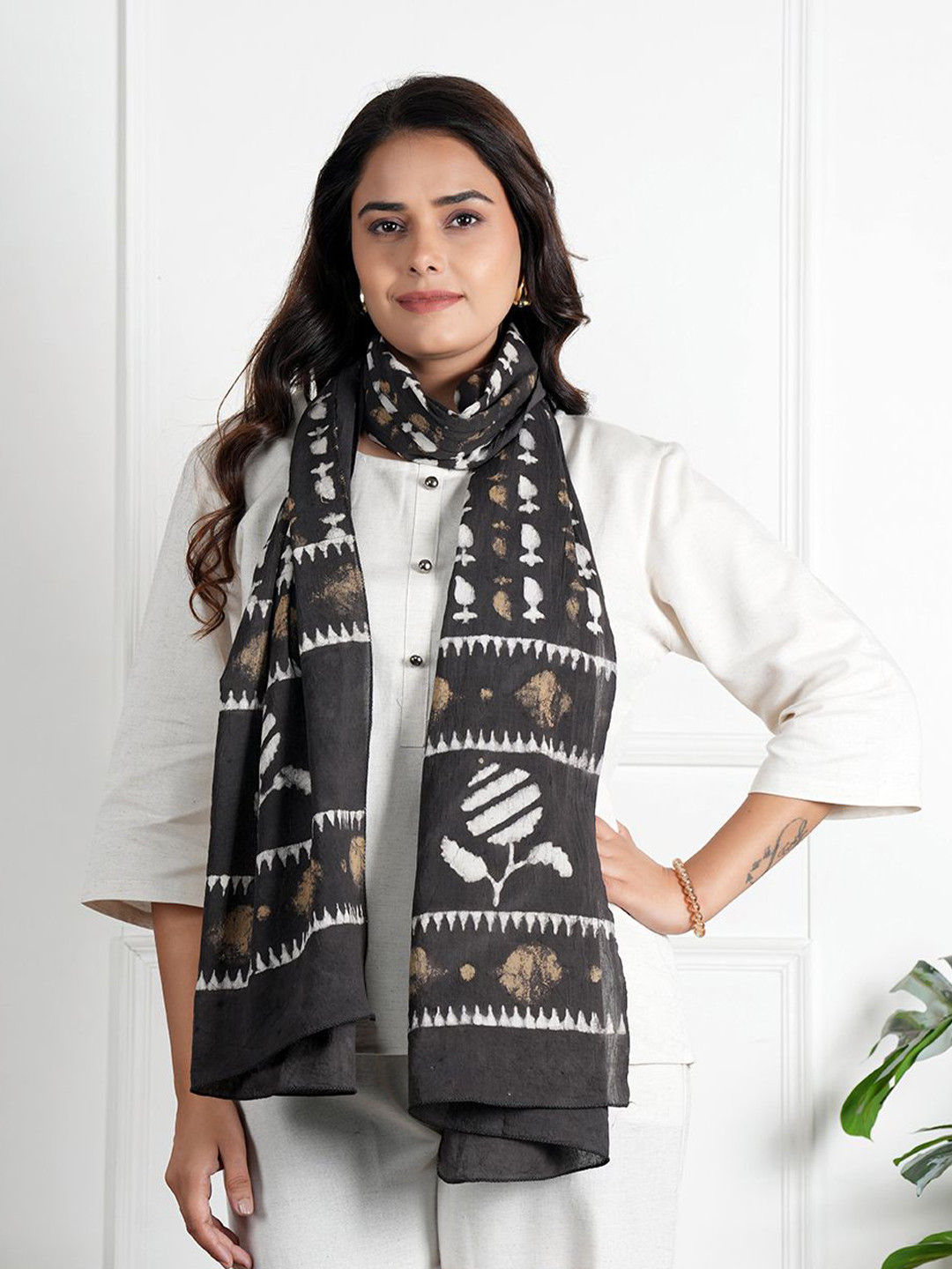 Style Shoes Women Cotton Ajrakh Printed Stoles