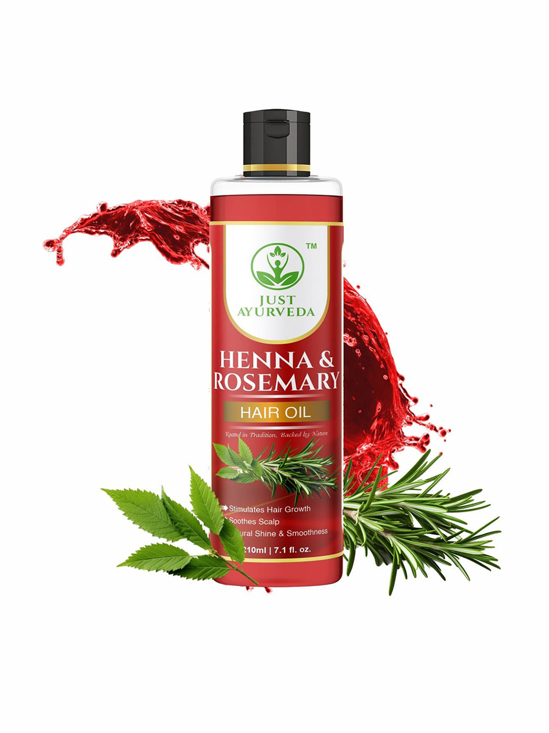 JUST AYURVEDA Rosemary & Henna Hair Oil - 210 ml