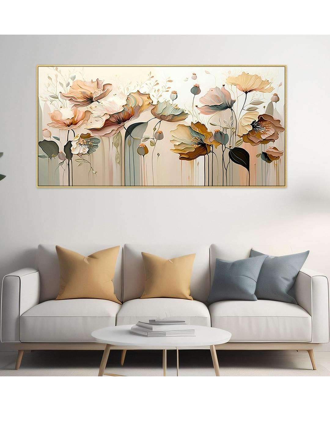 DEKORSTATION Multicloured  Canvas Floral and Botanical Wall Paintings