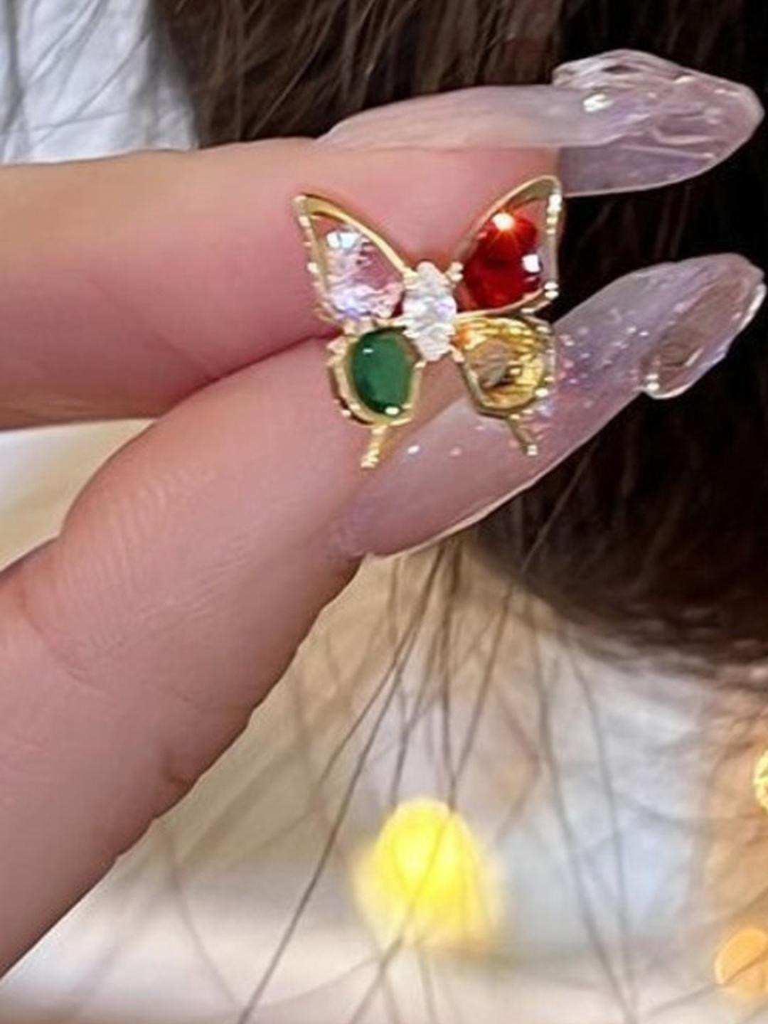 AKISON JEWELS Alloy Multi Butterfly Studs Earrings