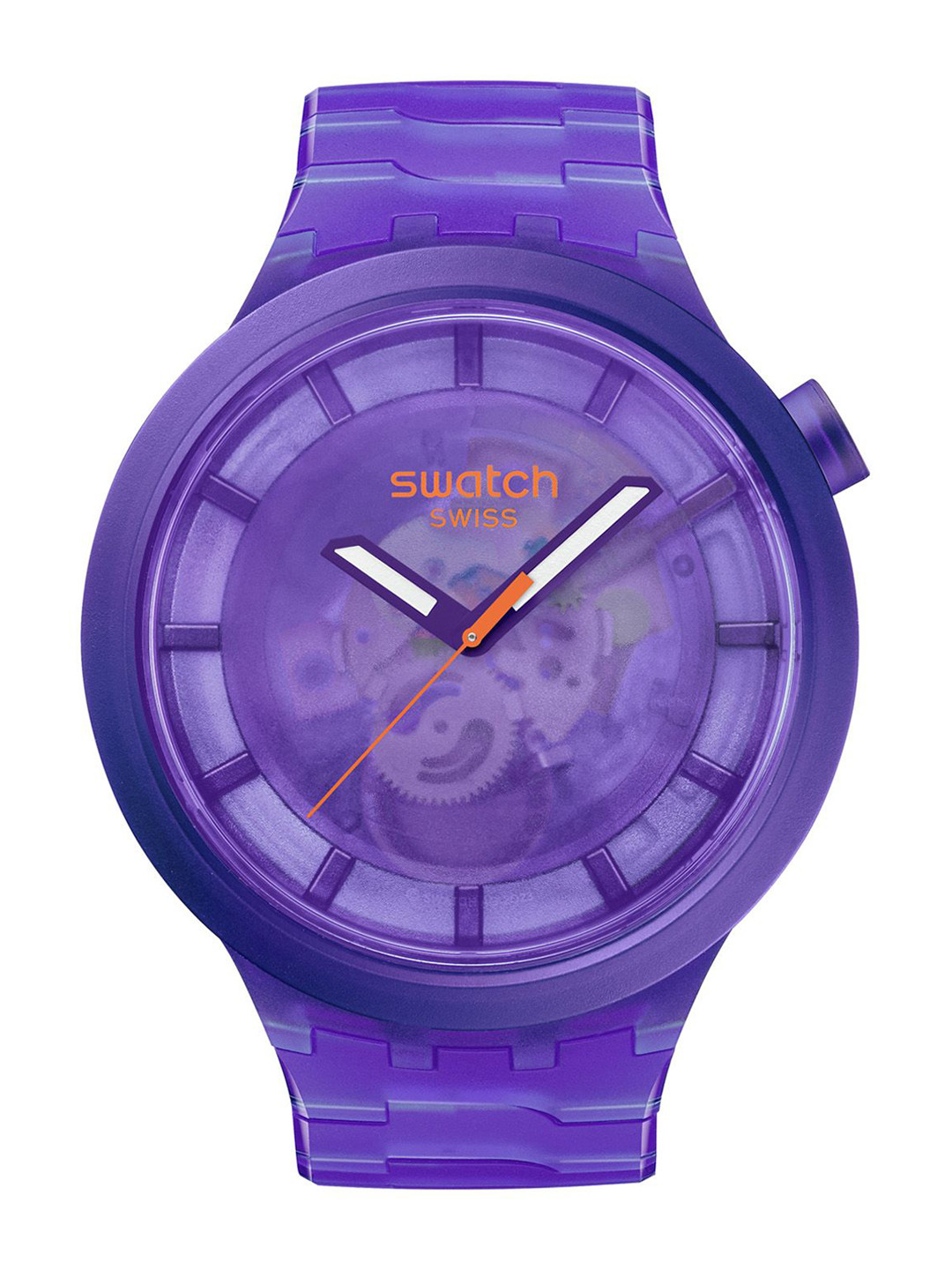 Swatch Unisex Skeleton Dial & Ceramic Straps Analogue Watch SB05V103