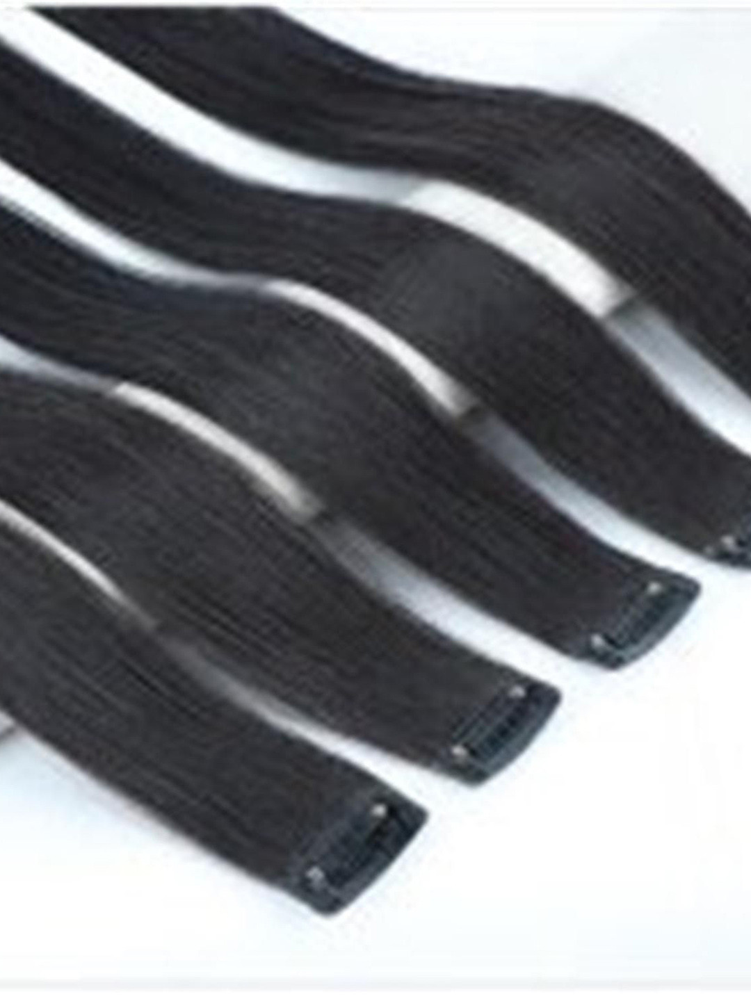 CHANDERKASH Set Of 5 Clip In Straight Locks Hair Extension- Dark Brown - 11.81 Inch