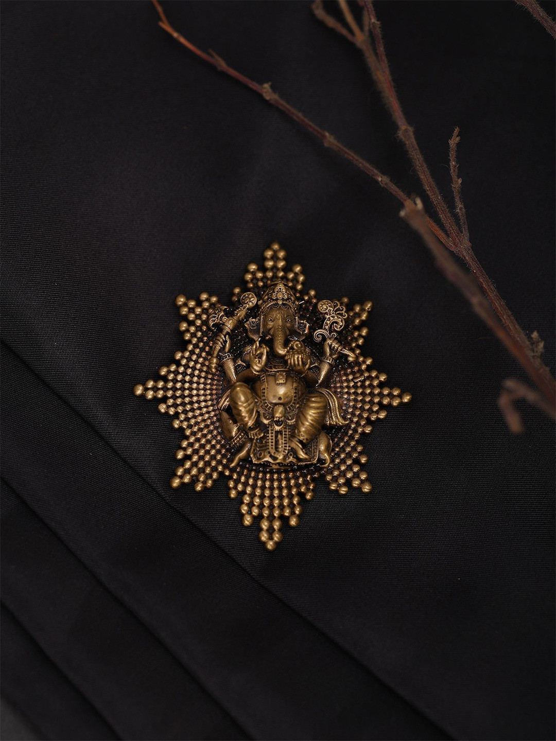 Exotic India Chaturbhuja Lord Ganesha Brooch