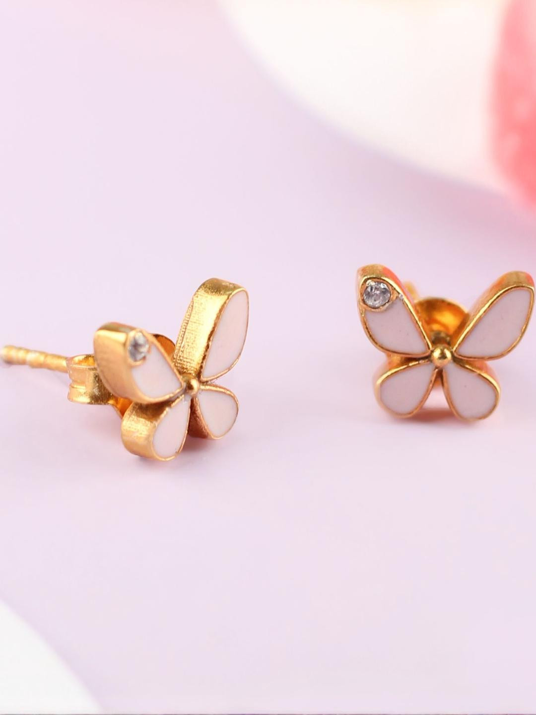 Elegante kids Kids-Girls White Earrings