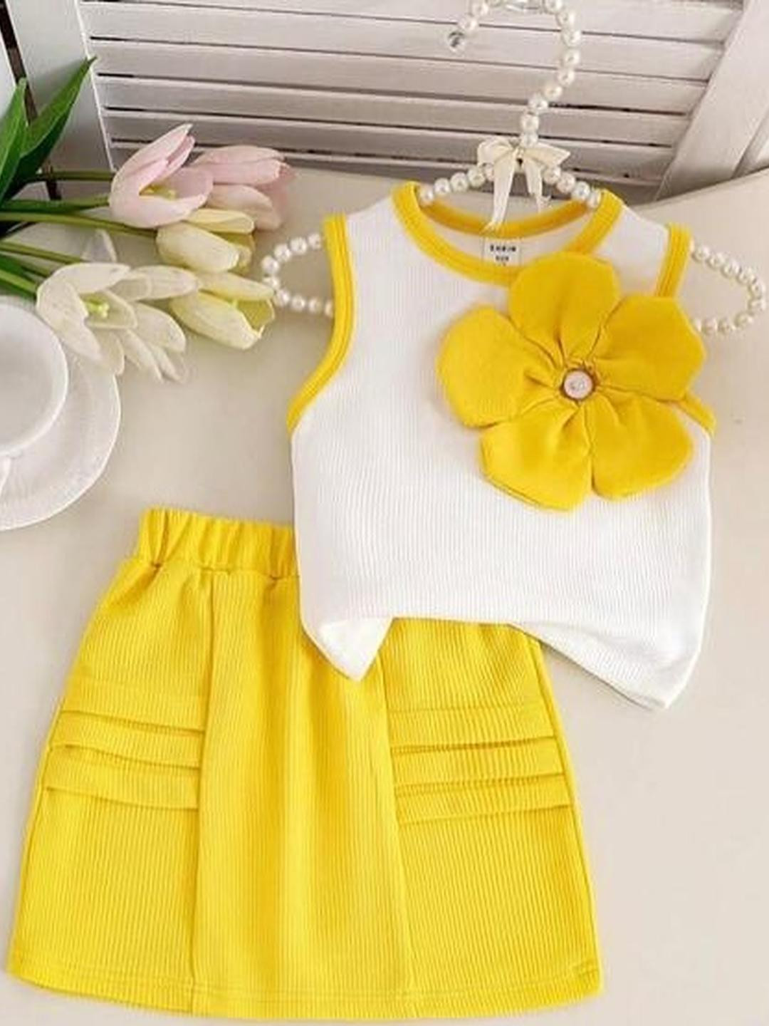 Jhilik Garments Girls Top with Skirt