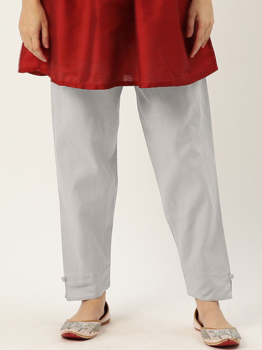 Ms.Lingies Women Pure Cotton Self Design Trousers