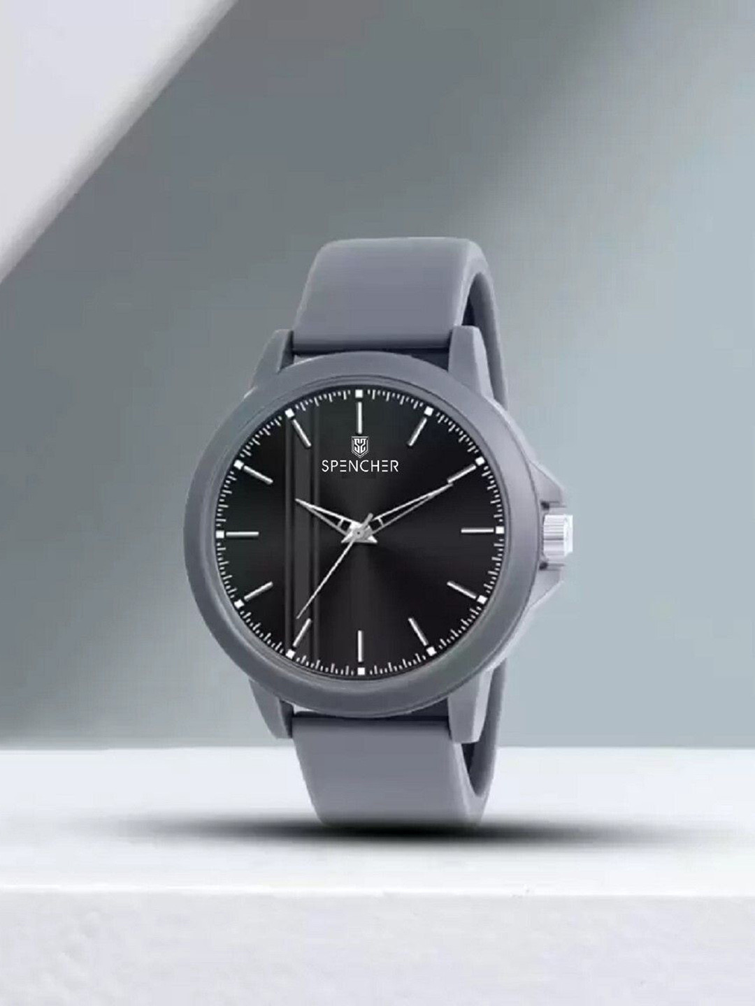 SPENCHER Men Brass Dial & Bracelet Style Straps Watch SW Waterproof Grey Case Dope