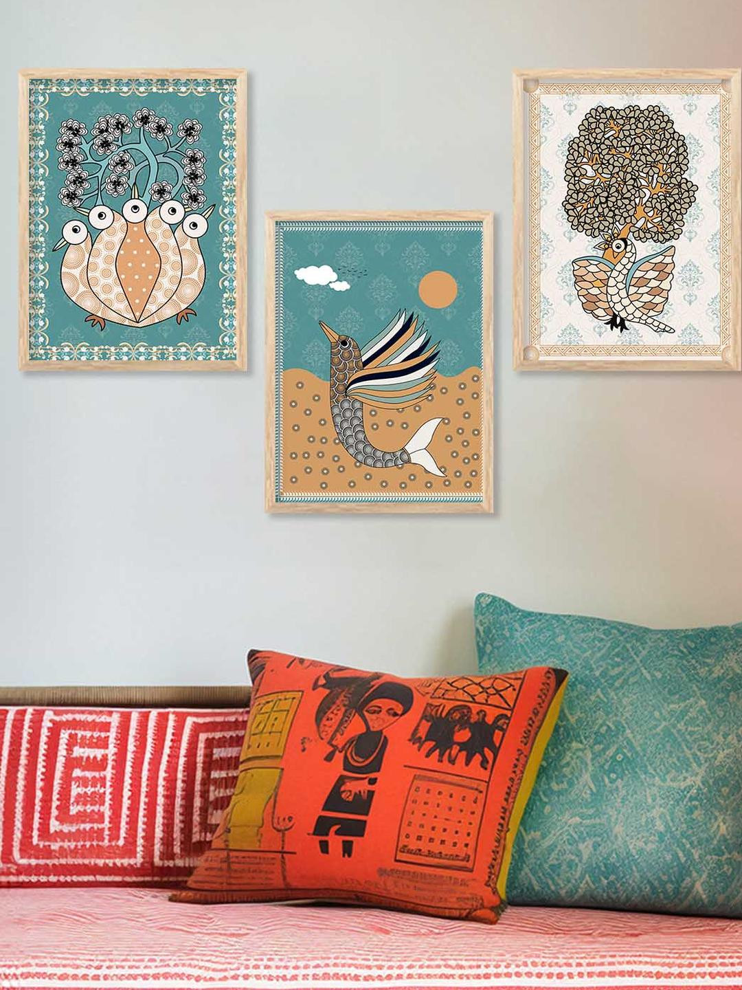 WALLLANE 3 Piece Abstract Wall Paintings