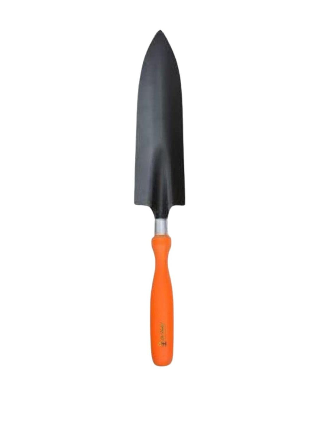 Go Hooked Black & Orange Metal Ergonomic Handle Trowel for Precision Planting