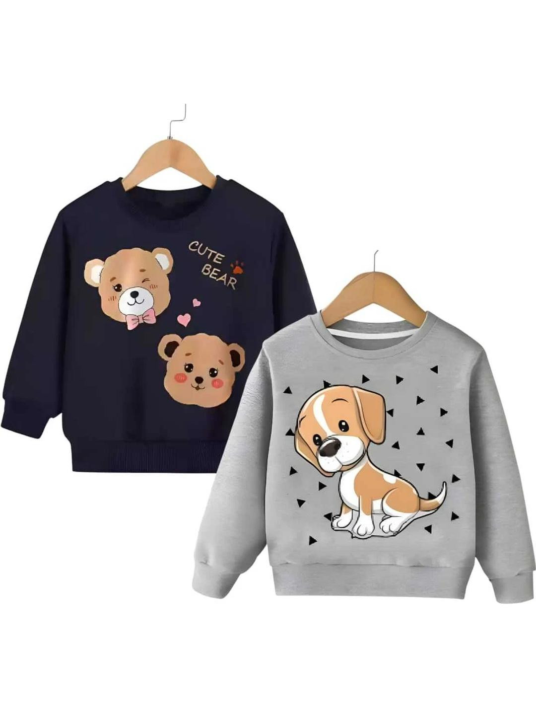 Be Perfect Kids Pack Of 2 Printed Sweatshirt