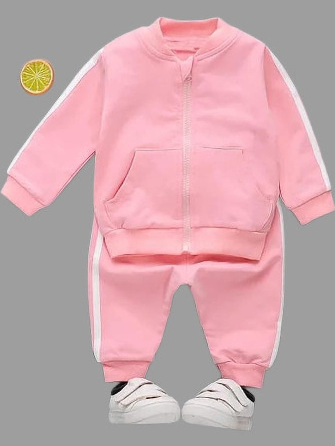 Kwikk Unisex Kids Pink Sweatshirt with Trousers