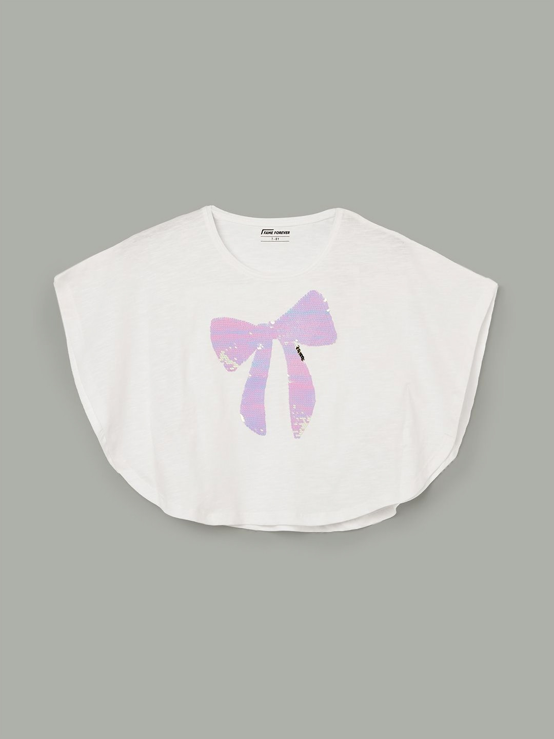 Fame Forever by Lifestyle Girls Pack Of 2 Graphic Printed Round Neck Cap Sleeves T-shirts