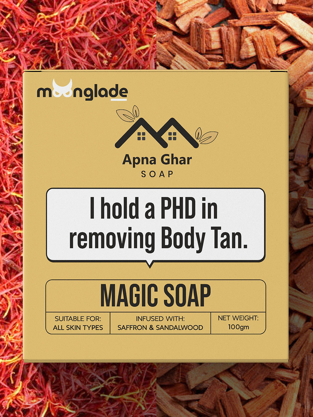 moondglade Magic Sandalwood & Saffron Soap - 100 g