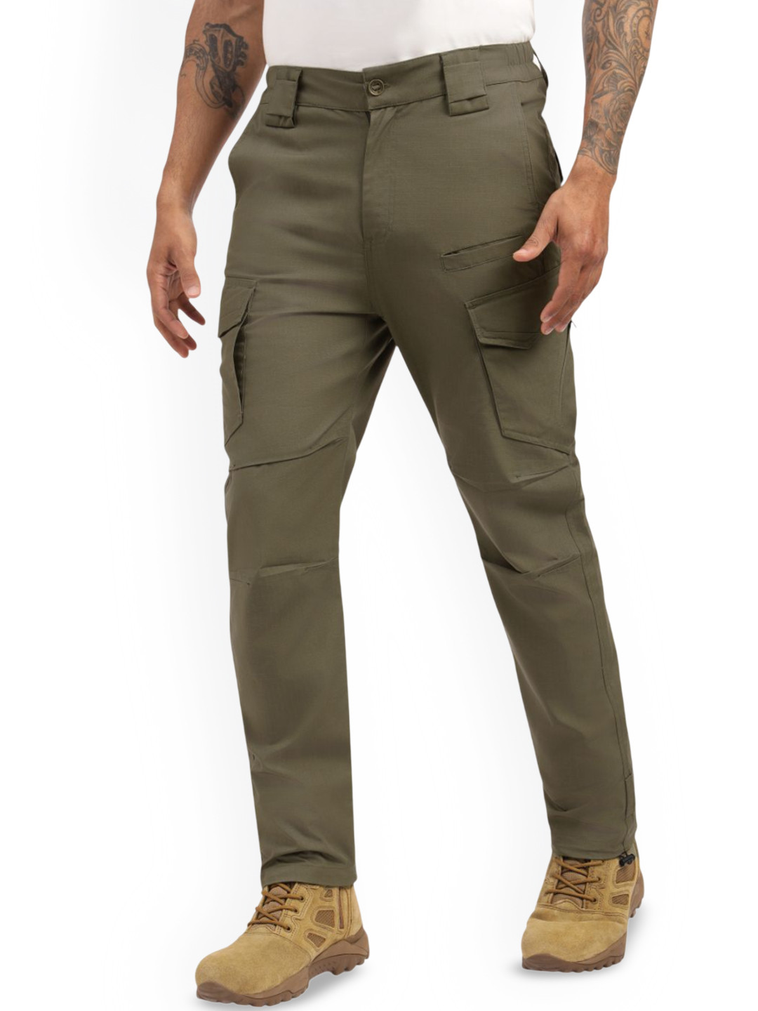 MOUNTMILLER Men Mid Rise Slim Fit Cargos