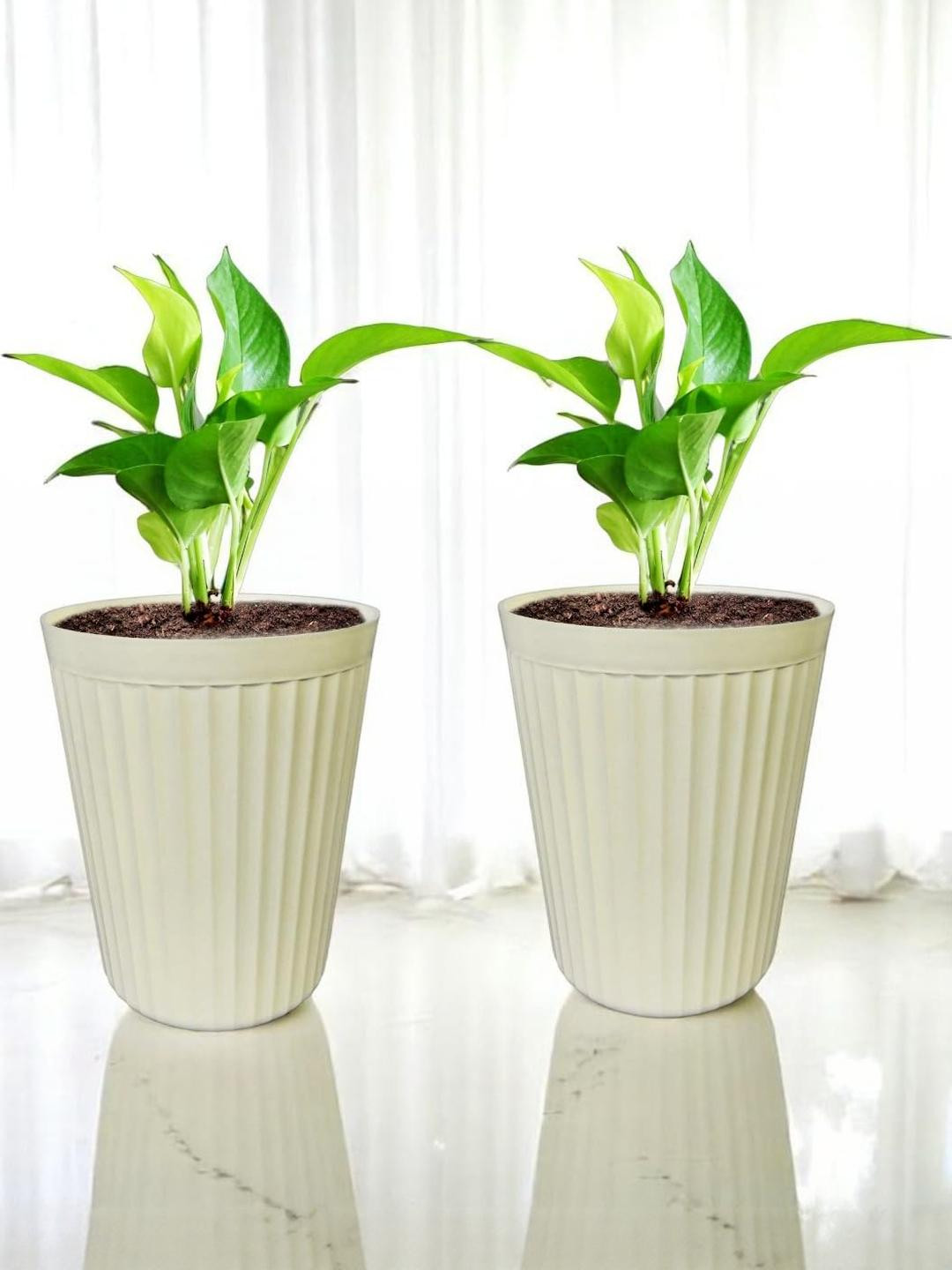 Plastic Planter Pot for Indoor Outdoor Plants 14 Inch Flower Pot (Pack of 2)