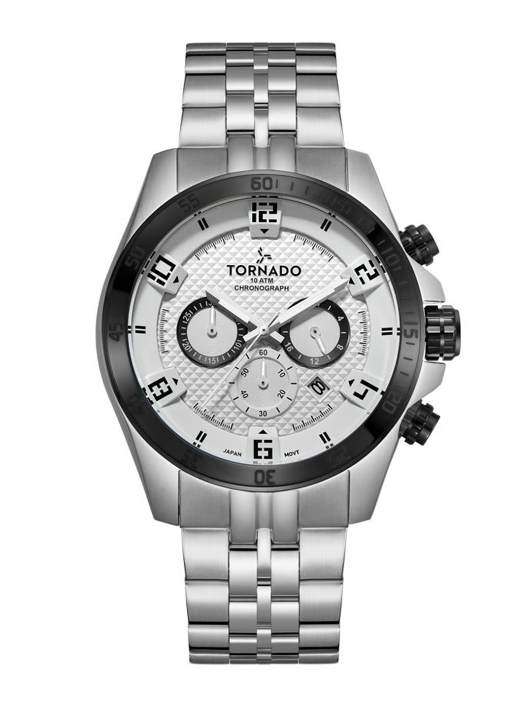 TORNADO Men Stainless Steel Bracelet Style Straps Analogue Chronograph Watch T3149B-YBSW