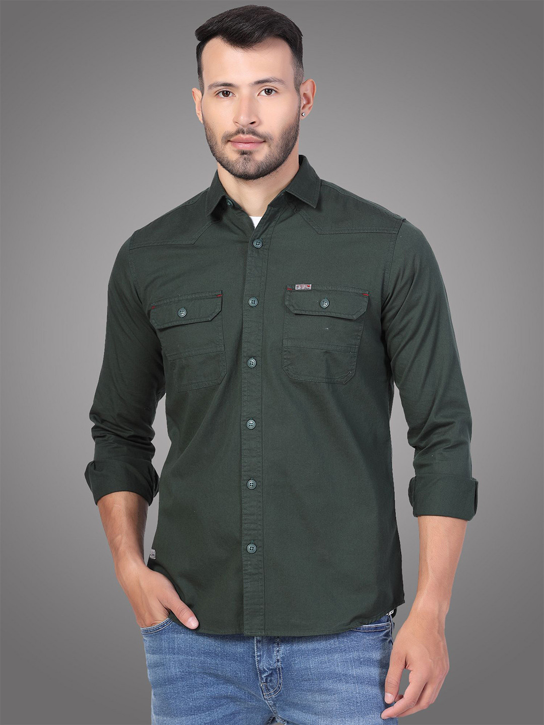 D Finish Smart Long Sleeves Cotton Twill Shirt