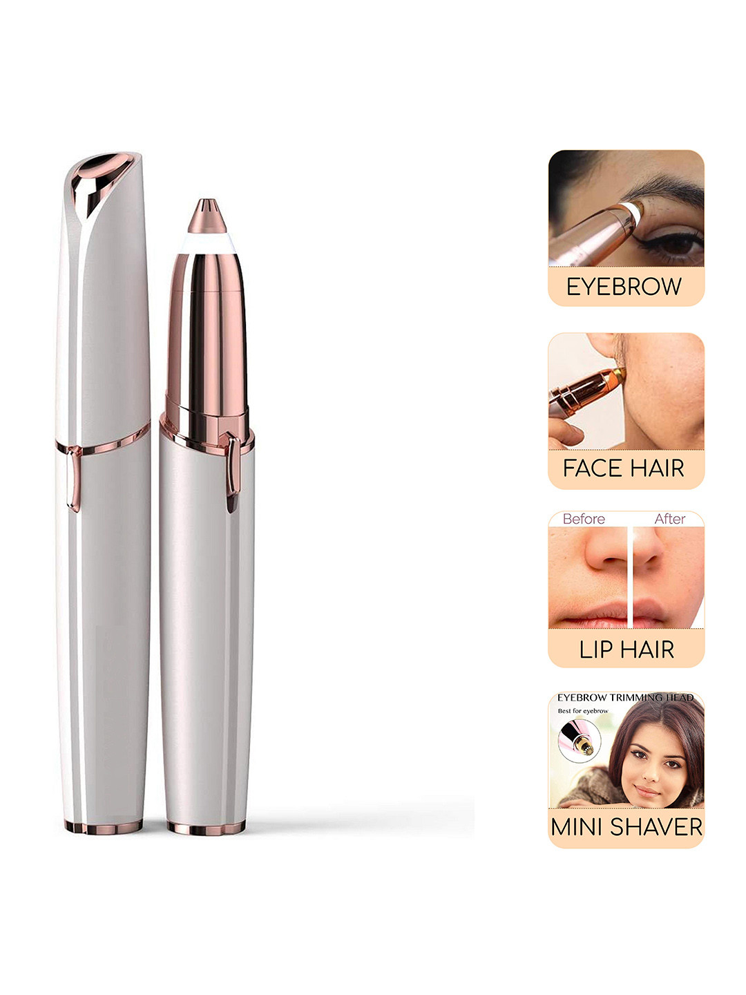 VIRTH Eyebrow Trimmer- White