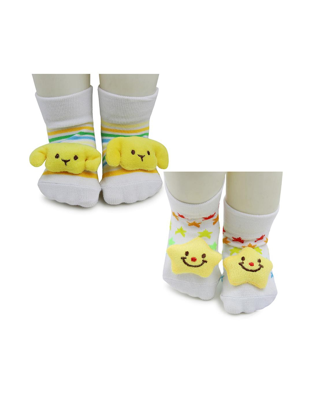 NESKA MODA Yellow Ankle Length Socks