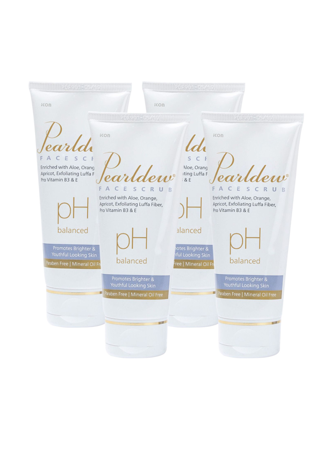 Pearldew Set Of 4 Ph Balanced Face Scrub - 100 g Each