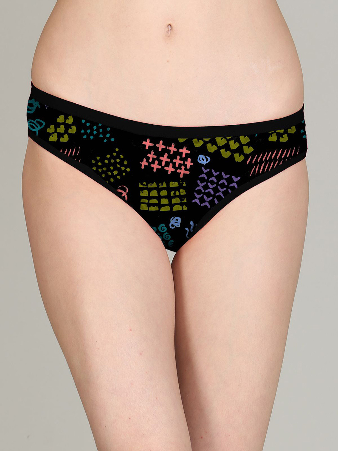 Lola Dola Printed Mid-Rise Hipster Briefs Panty(Print-01-056)