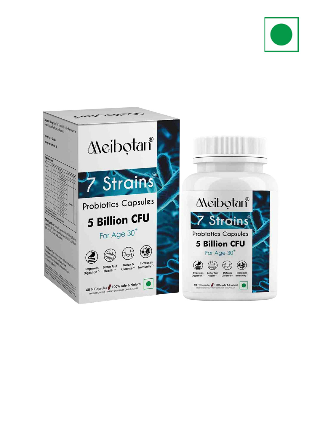 Meibotan 7 Strains Probiotic 5 Billion CFU Capsules - 60 Capsules