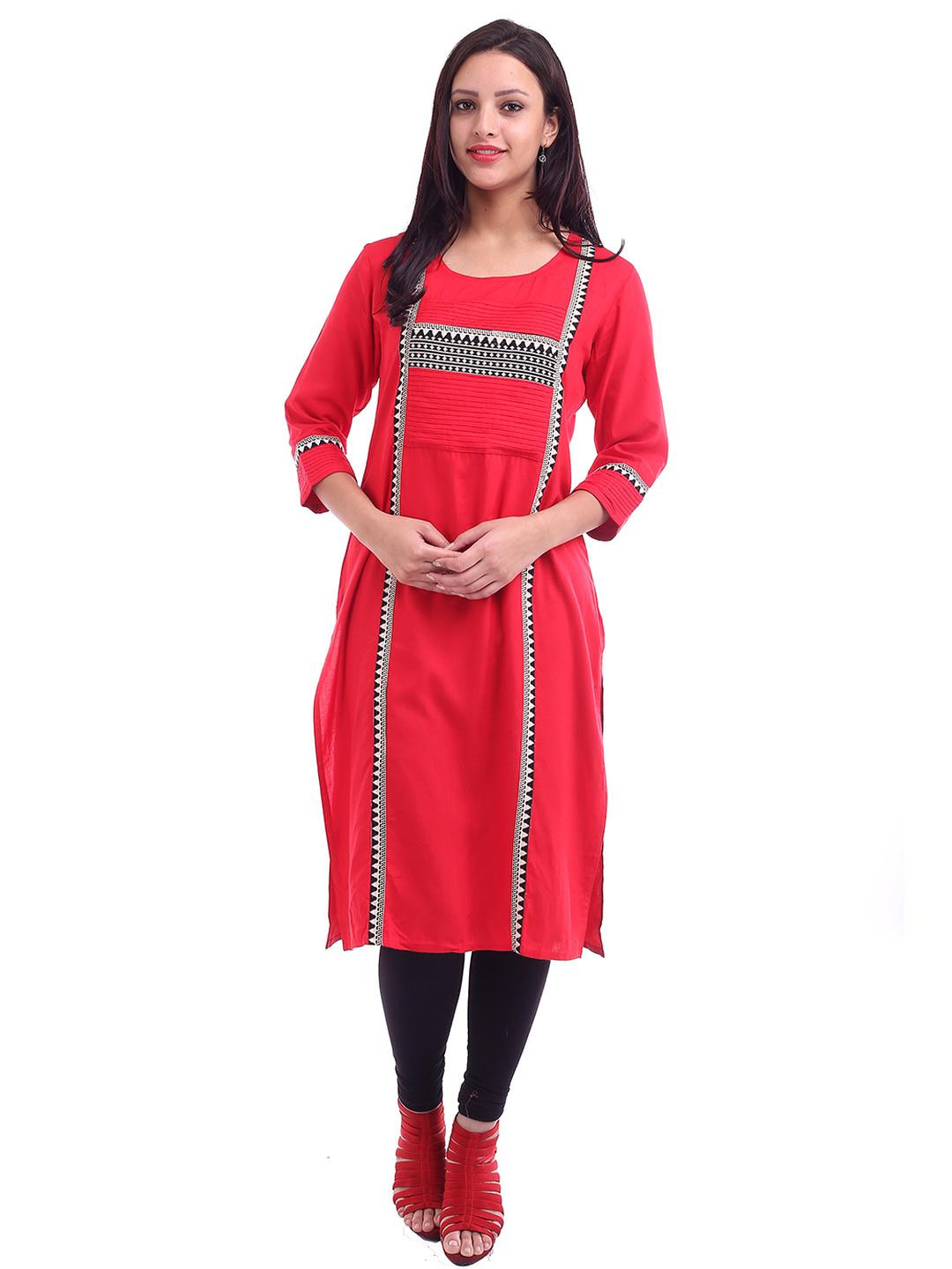 Inara Robes Women Red Kurtas