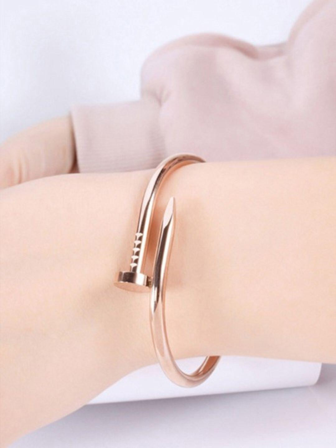 Tipsy closet Rose Gold-Plated Stainless Steel Bracelet