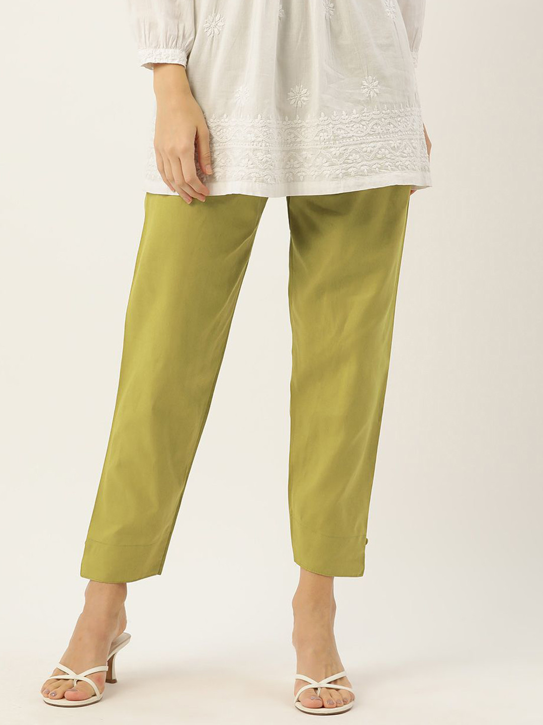 Ms.Lingies Women Relaxed Fit Pure Cotton Trousers