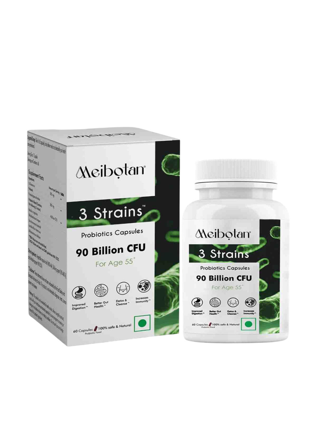 Meibotan 3 Strains Probiotic 90 Billion CFU Capsules - 60 Capsules