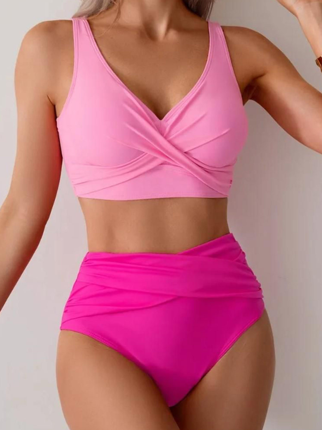 Miss Mosa By Akanksha  Ema Statement Summer Bikini In Pink