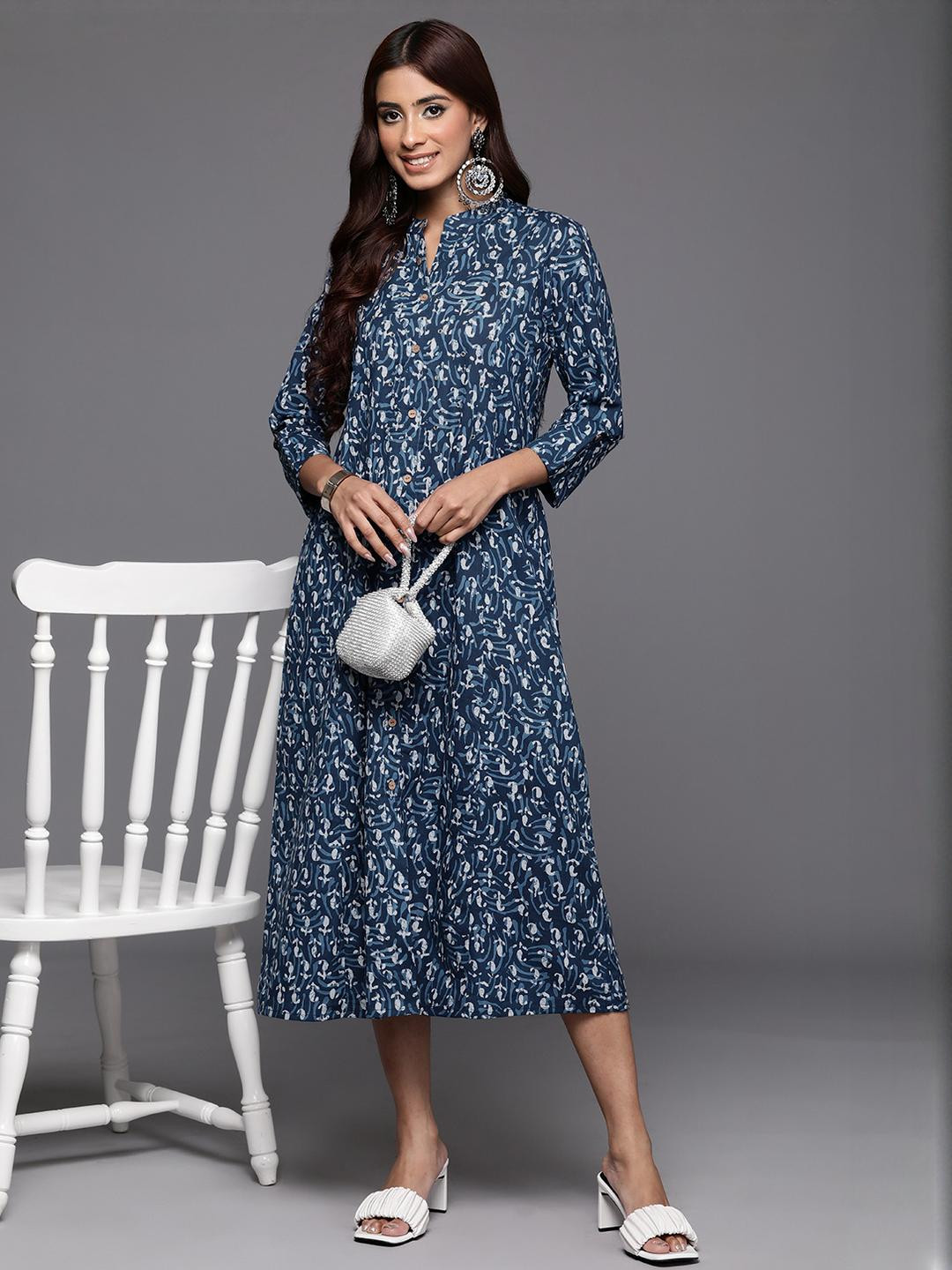 KSUT Blue Cotton Dresses